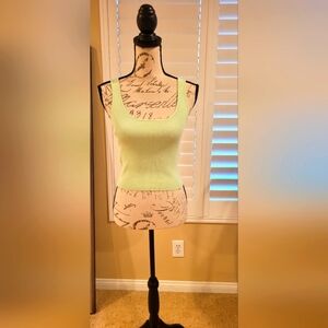 Zara Green Ribbed  Tank Top - MEDIUM